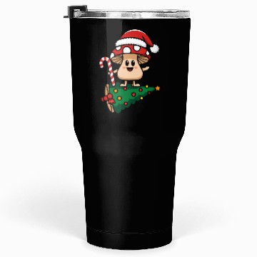 Discover Christmas Mushroom Wearing Santa Hat Tumblers 30 Oz