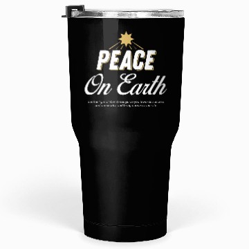 Discover PEACE ON EARTH Design Chirstmas Tumblers 30 Oz