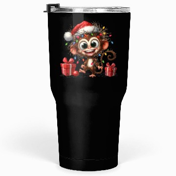 Discover Christmas Merry Christmas For Gift Monkey Tumblers 30 Oz