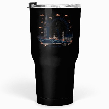 Discover London Landmarks Time for Tea Tumblers 30 Oz