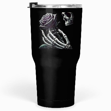 Discover Skeleton Hand Holding a Poisonous Rose Tumblers 30 Oz