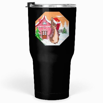 Discover A rabbit walking on Christmas Day Tumblers 30 Oz