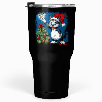 Discover Cat Christmas Tumblers 30 Oz