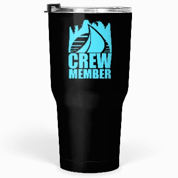 Discover Crew Member Sailing Sun Sunset Logo Crew Member Tumblers 30 Oz