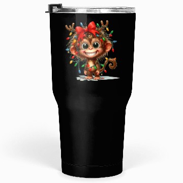 Discover Christmas Merry Christmas For Gift Monkey Tumblers 30 Oz
