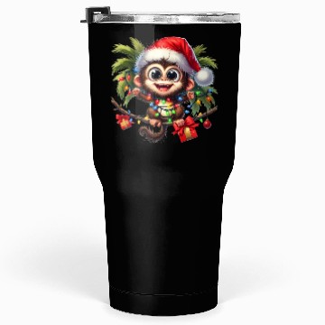 Discover Christmas Merry Christmas For Gift Monkey Tumblers 30 Oz