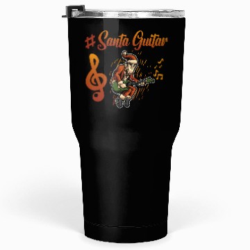 Discover Santa Guitar Tumblers 30 Oz