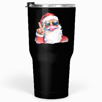 Discover Retro Santa Christmas Blowing Bubble Tumblers 30 Oz