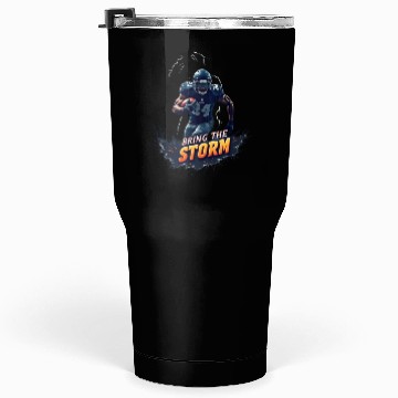 Discover Bring the Storm: Electrifying Football Action Tumblers 30 Oz
