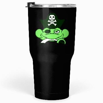 Discover Frog Captain Hat Toad Funny Cool Comic Cartoon Fun Tumblers 30 Oz