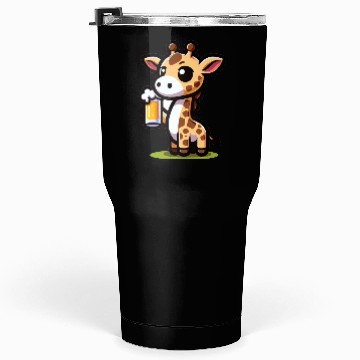 Discover Cute Giraffe Drinking Beer Tumblers 30 Oz