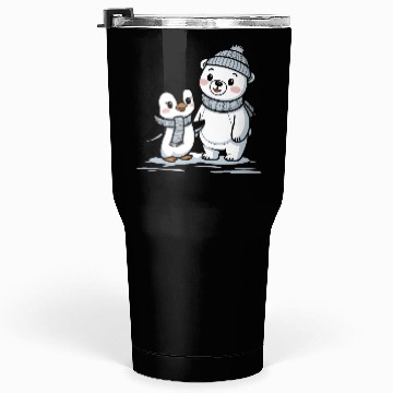 Discover Penguin and Polar Bear Friends Tumblers 30 Oz