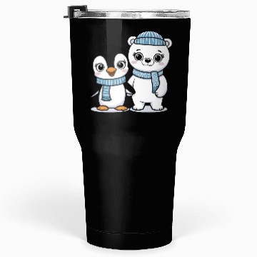 Discover Happy Penguin and Polar Bear Best Friends Tumblers 30 Oz