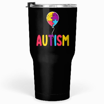 Discover Autism Awareness Balloon - Spread Love and Support Tumblers 30 Oz