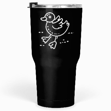 Discover Minimalistic Vector Duck Vegan Art path18 Tumblers 30 Oz