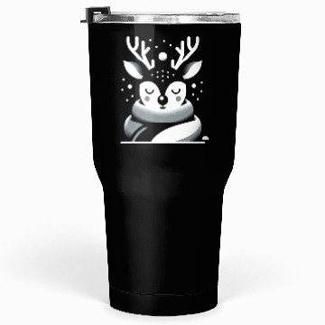Discover Winter Serenity Deer Illustration Tumblers 30 Oz