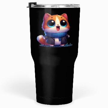Discover My cute cat in winter Tumblers 30 Oz
