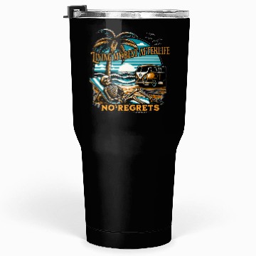 Discover Living my best afterlife. No regrets. Tumblers 30 Oz