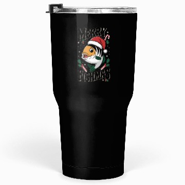 Discover "Merry Fishmas Tumblers 30 Oz - Funny Christmas Fish