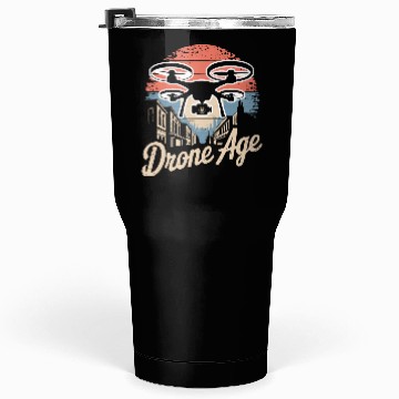 Discover Drone Age Vintage Sunset Design Tumblers 30 Oz