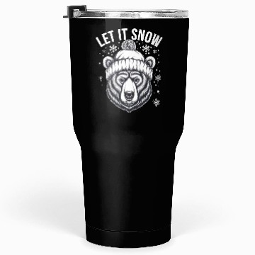 Discover Let It Snow Bear Tumblers 30 Oz, Winter Bear Graphic Tumblers 30 Oz,