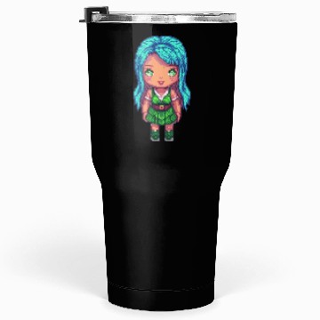 Discover Mystic Emerald Sprite - Pixel Art Design Tumblers 30 Oz