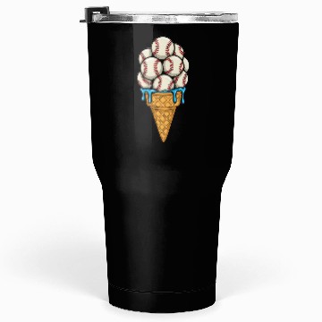Discover Baseball Ice Cream Cone Tumblers 30 Oz