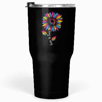 Discover Rainbow Sunflower Love Is Love LGBT Pride Tumblers 30 Oz