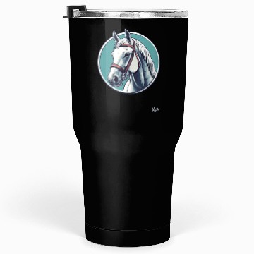 Discover Majestic White Horse Tumblers 30 Oz