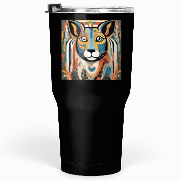 Discover Vibrant Geometric Tiger Artwork Tumblers 30 Oz