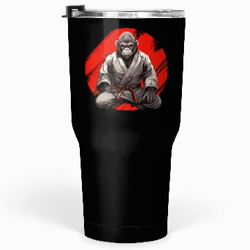 Discover Karate Judo Monkey Chimpanzee Martial arts Tumblers 30 Oz