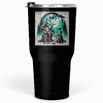 Discover Alien Bigfoot Guitar Sasquatch Present For Kids Tumblers 30 Oz
