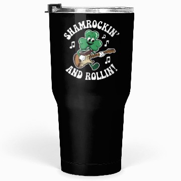 Discover Shamrockin' and Rollin' St. Patrick's Rock & Roll Tumblers 30 Oz