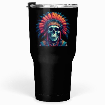 Discover Feathered Skull Tumblers 30 Oz