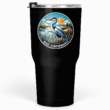 Discover Great Blue Heron Beak Performance Retro Tumblers 30 Oz