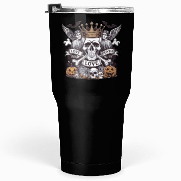 Discover Gothic Tattooed Woman with Artwork and Roses Tumblers 30 Oz