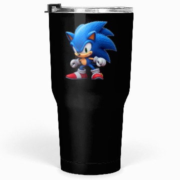 Discover Angry Blue Hedgehog Tumblers 30 Oz