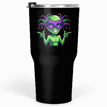 Discover Mardi Gras Alien Cartoon Veggie Fun Tumblers 30 Oz