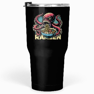 Discover monster octopus eat ramen lover Tumblers 30 Oz