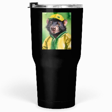 Discover Green and Gold Tassie Devil Tumblers 30 Oz