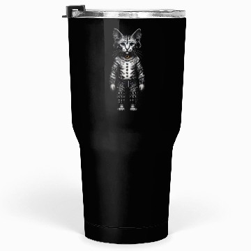 Discover Warrior Cat with Piercings and Spacers Tumblers 30 Oz