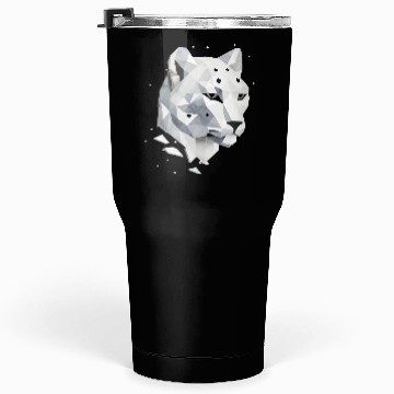 Discover Geometric Snow Leopard - Elegance of the Wild Tumblers 30 Oz