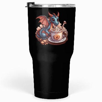 Discover Cozy Dragon and Hot Chocolate Delight Tumblers 30 Oz