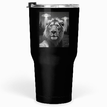 Discover UFO Funny Lion Tumblers 30 Oz
