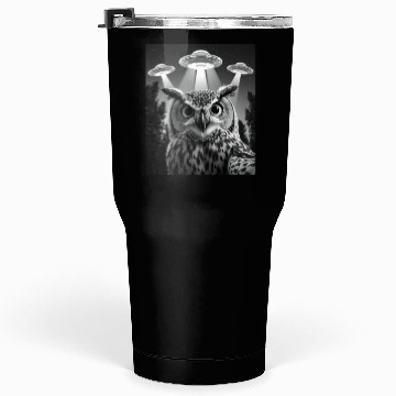 Discover UFO Funny Owl Tumblers 30 Oz