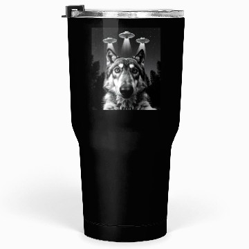 Discover UFO Funny Wolf Tumblers 30 Oz