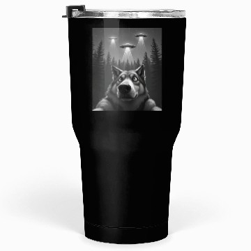Discover UFO Funny Wolf Tumblers 30 Oz