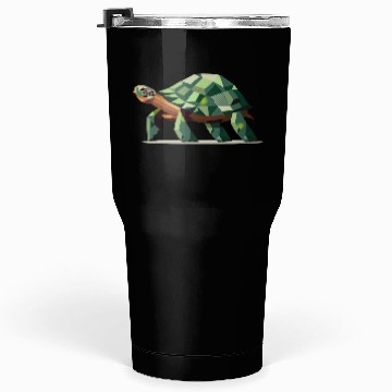 Discover stylized turtle in polygonal design Tumblers 30 Oz