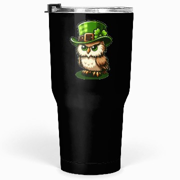 Discover Cute St. Patrick's Day Owl with Top Hat Tumblers 30 Oz
