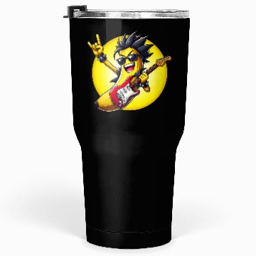 Discover Cool Banana Playing Guitar Tumblers 30 Oz